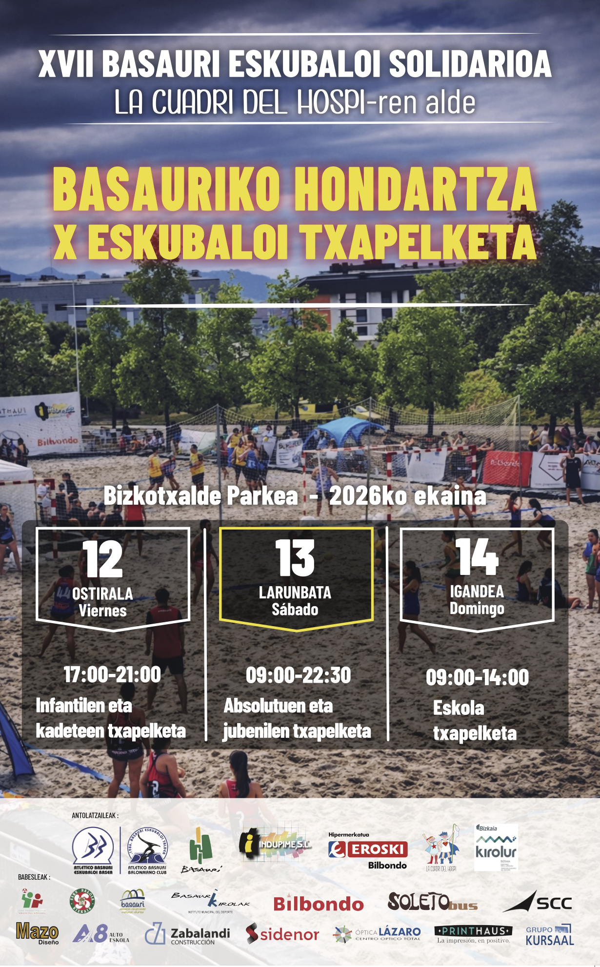 Cartel Basauriko hondartza 2026