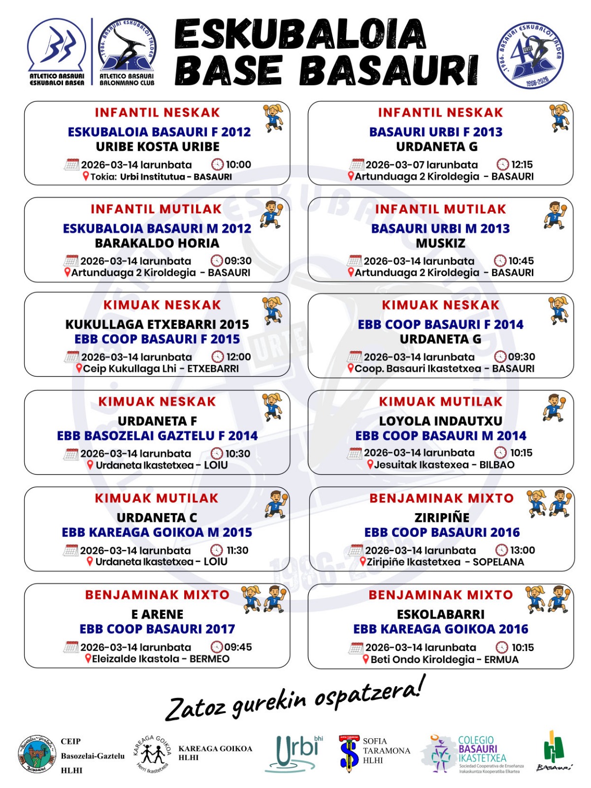 Cartelera escolar 20260314