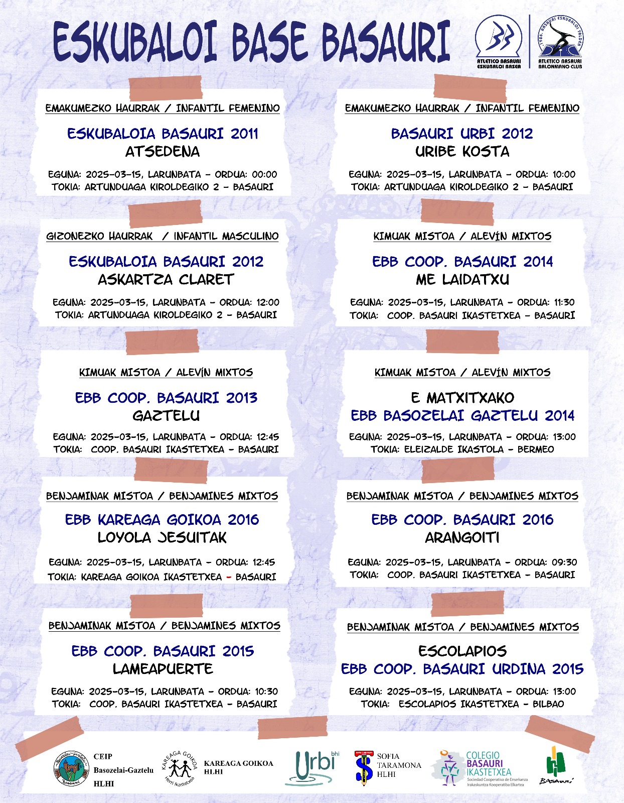 Cartelera esk 20250315
